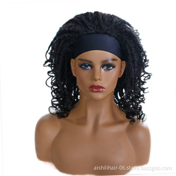 Passion twist barided headband wigs synthetic hair wigs vendors heat resistant wigs  for black women